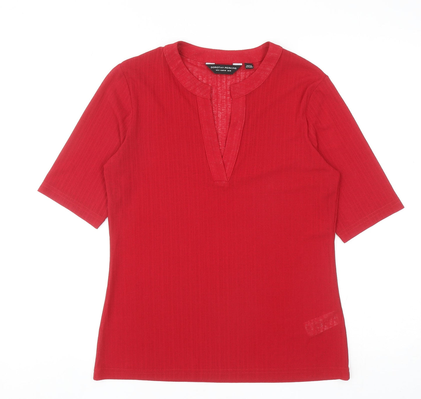 Womens UK Size 12 Dorothy Perkins Red Basic Blouse