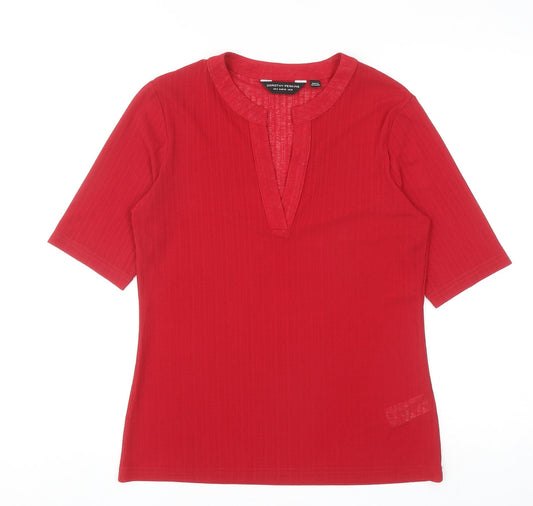 Womens UK Size 12 Dorothy Perkins Red Basic Blouse