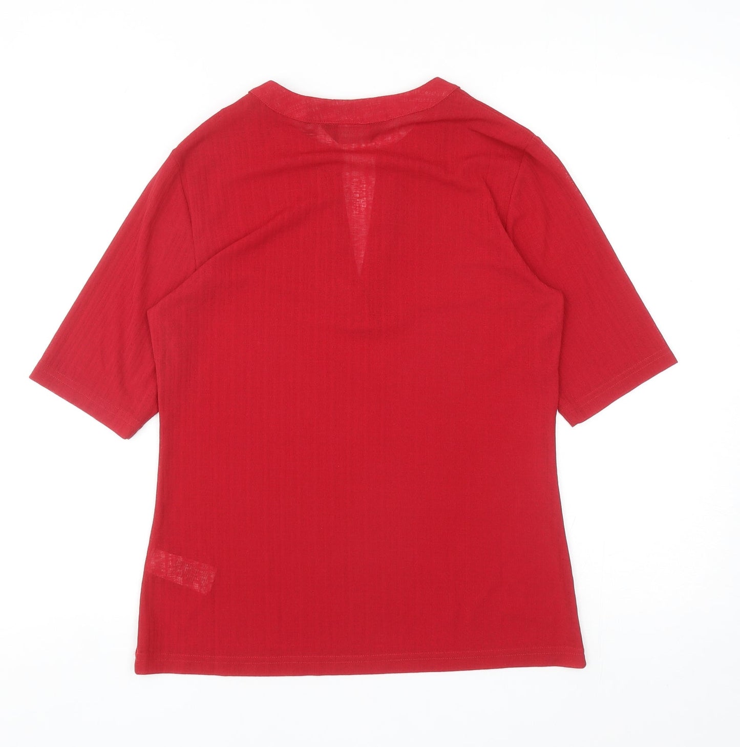 Womens UK Size 12 Dorothy Perkins Red Basic Blouse