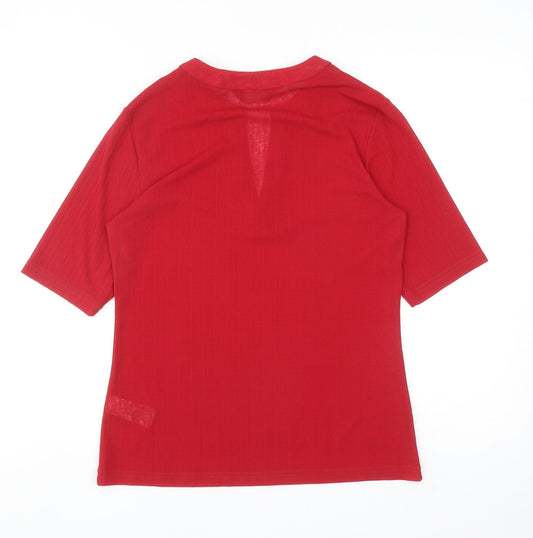 Womens UK Size 12 Dorothy Perkins Red Basic Blouse