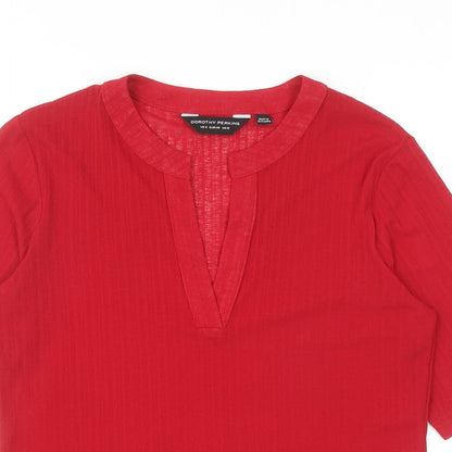 Womens UK Size 12 Dorothy Perkins Red Basic Blouse