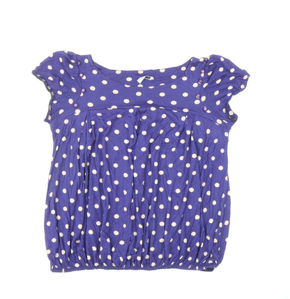 Womens UK Size 14 Topshop Blue Basic Blouse