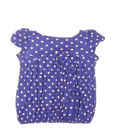 Womens UK Size 14 Topshop Blue Basic Blouse