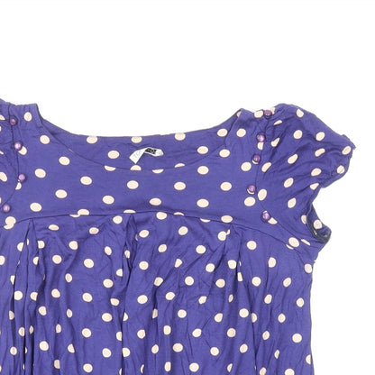Womens UK Size 14 Topshop Blue Basic Blouse