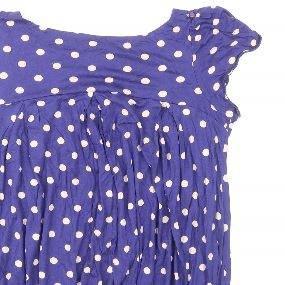 Womens UK Size 14 Topshop Blue Basic Blouse