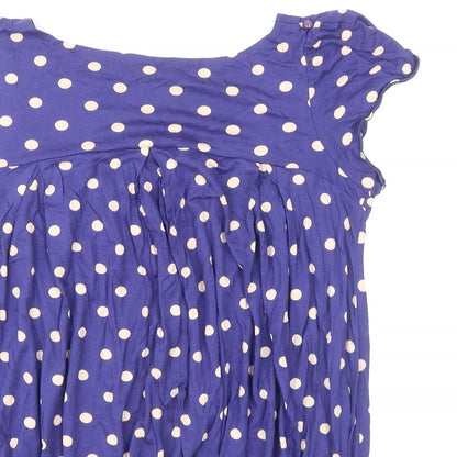 Womens UK Size 14 Topshop Blue Basic Blouse