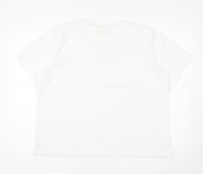 Womens UK Size L Bonmarché White Pullover Jumper