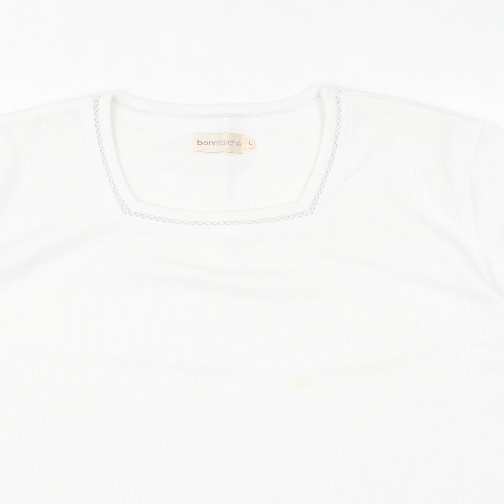 Womens UK Size L Bonmarché White Pullover Jumper