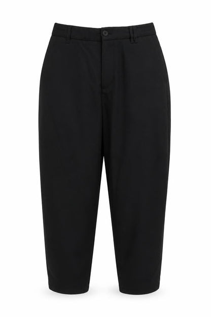 Womens UK Size S Bershka Regular Fit Carrot Black Trousers