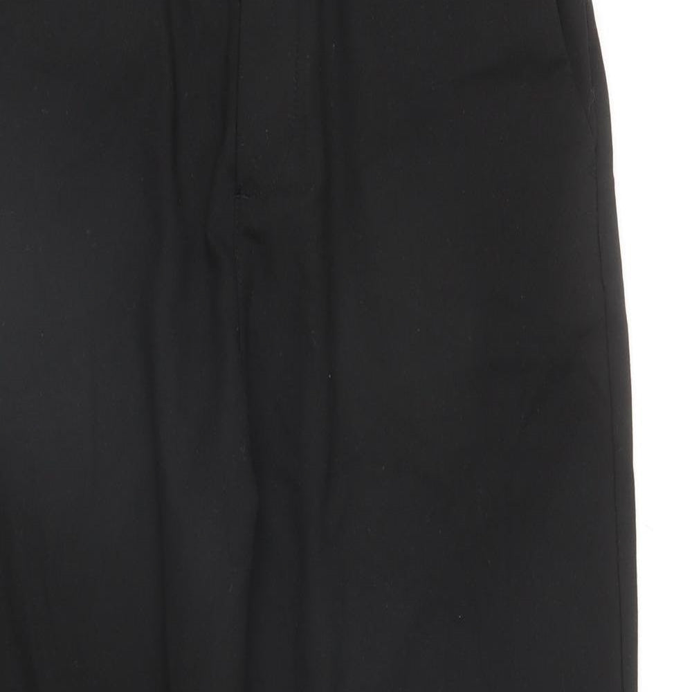 Bershka Womens Black Polyester Carrot Trousers Size S L25 in Regular Zip