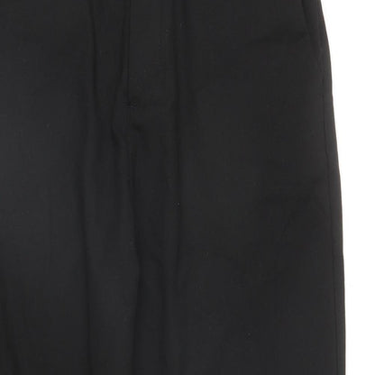 Bershka Womens Black Polyester Carrot Trousers Size S L25 in Regular Zip
