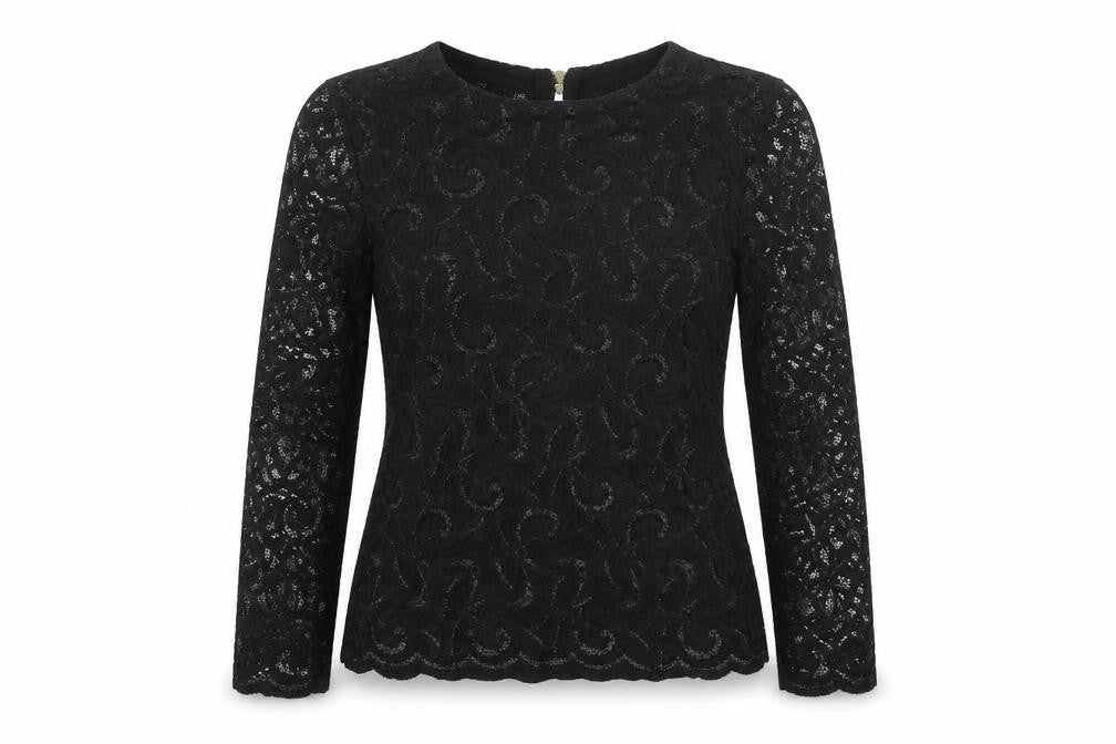 Womens UK Size 12 Per Una Black Basic T-Shirt