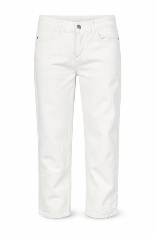 Crew Womens Clothing White 100% Cotton Straight Jeans L27 in Regular Zip Size 12