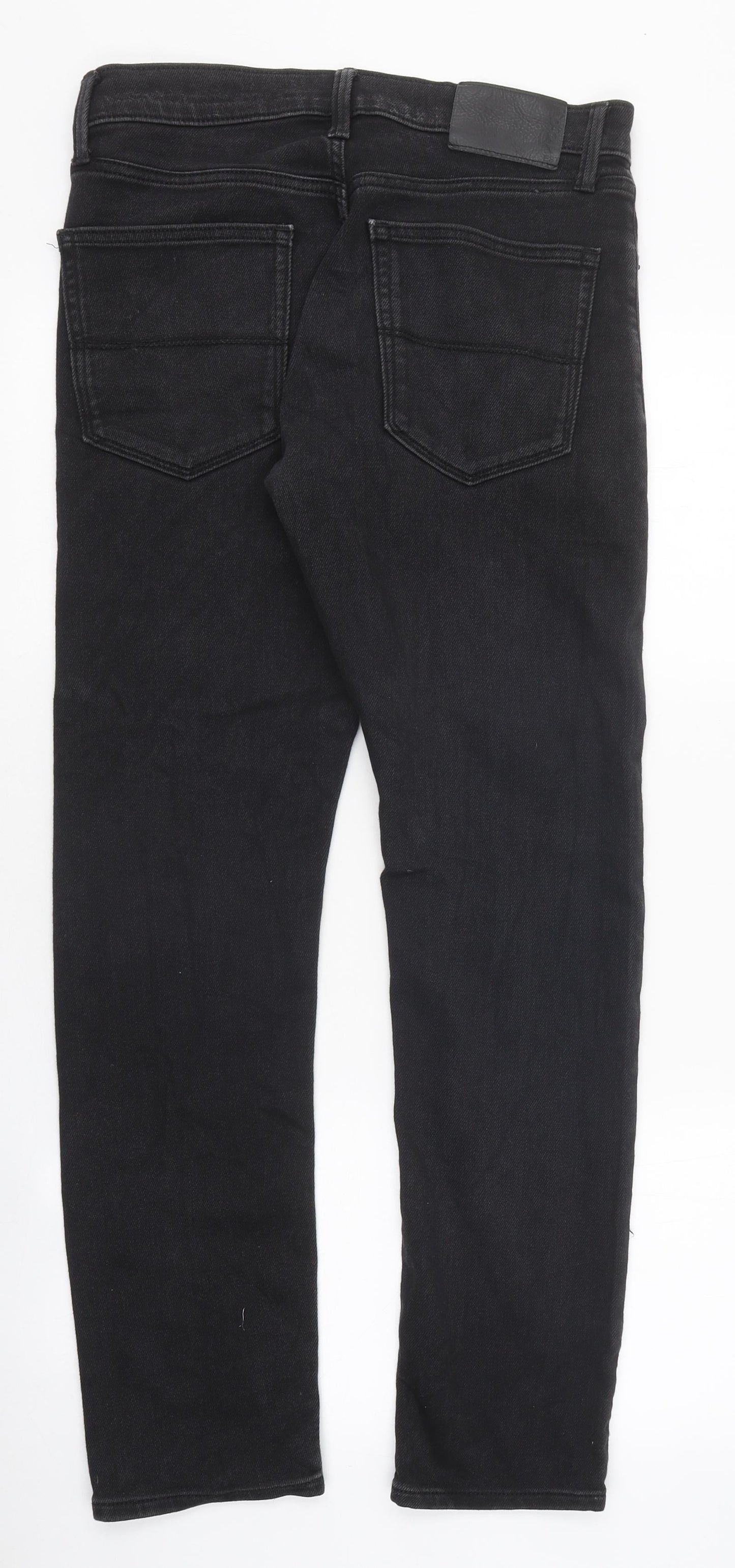Womens UK Size 30 in Preworn Regular Fit Straight Black Jeans