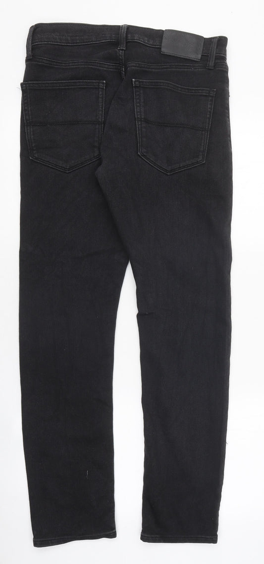 Womens UK Size 30 in Preworn Regular Fit Straight Black Jeans
