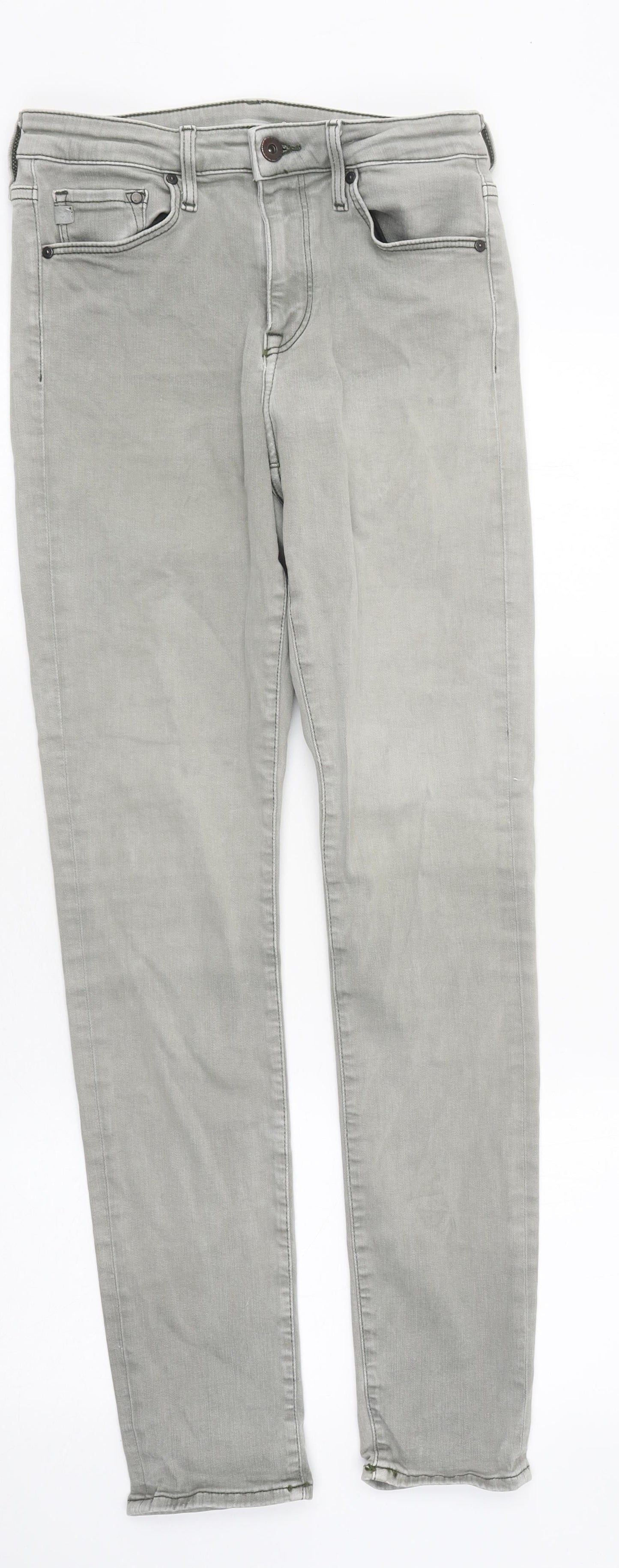 Womens UK Size 30 in Preworn Regular Fit Skinny Grey Jeans