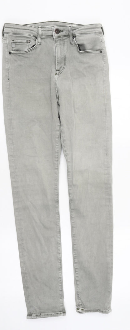 Womens UK Size 30 in Preworn Regular Fit Skinny Grey Jeans