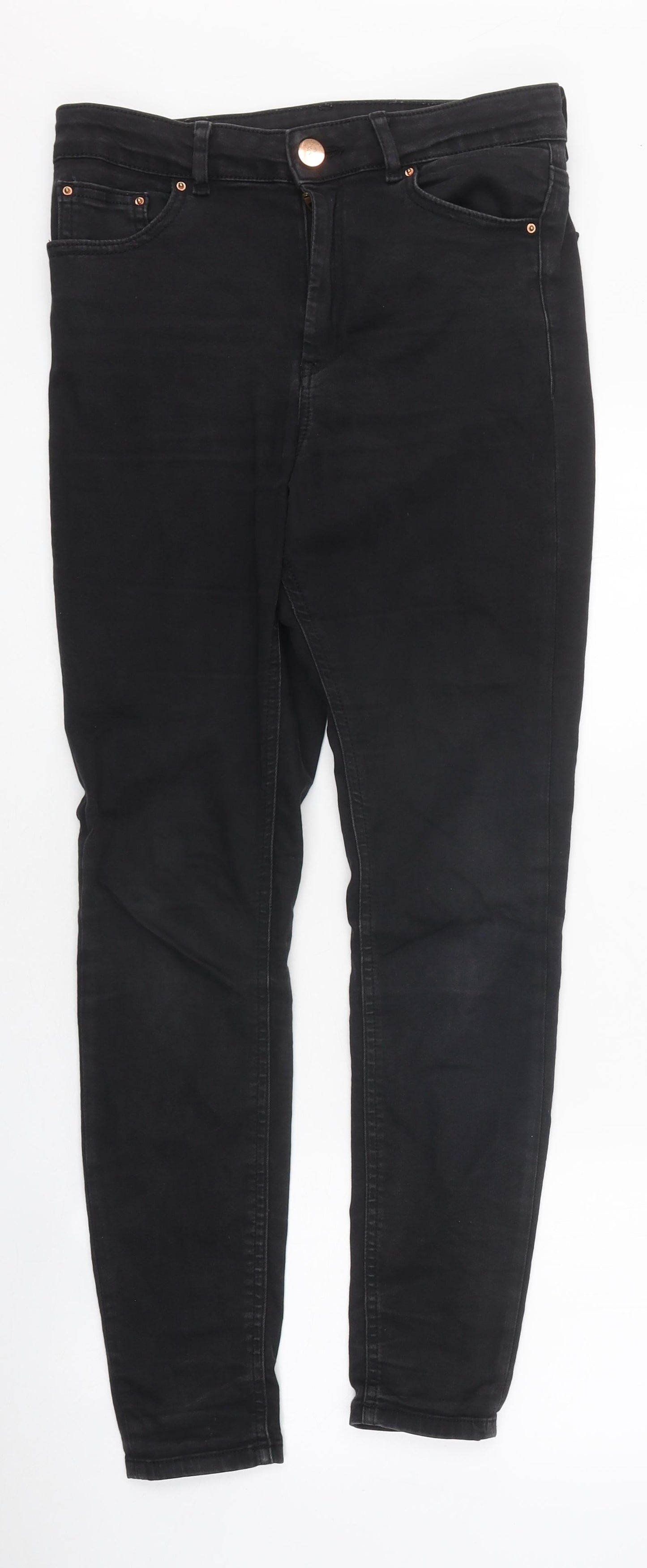 ASOS Mens Black Cotton Skinny Jeans Size 29 in L34 in Regular Zip