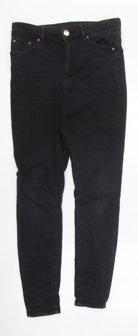 ASOS Mens Black Cotton Skinny Jeans Size 29 in L34 in Regular Zip