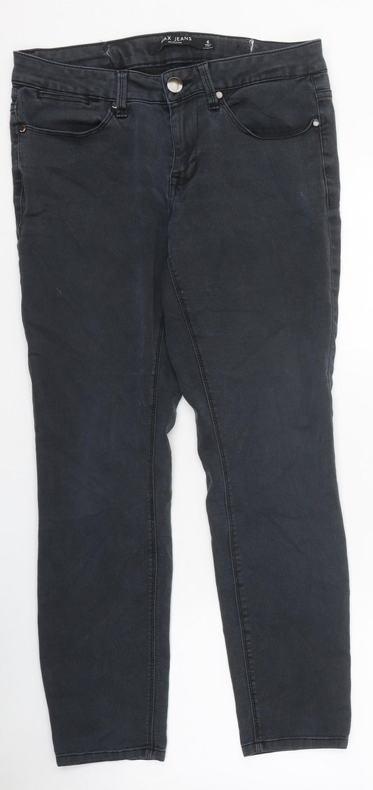 Womens UK Size 6 Max Jeans Regular Fit Skinny Black Jeans