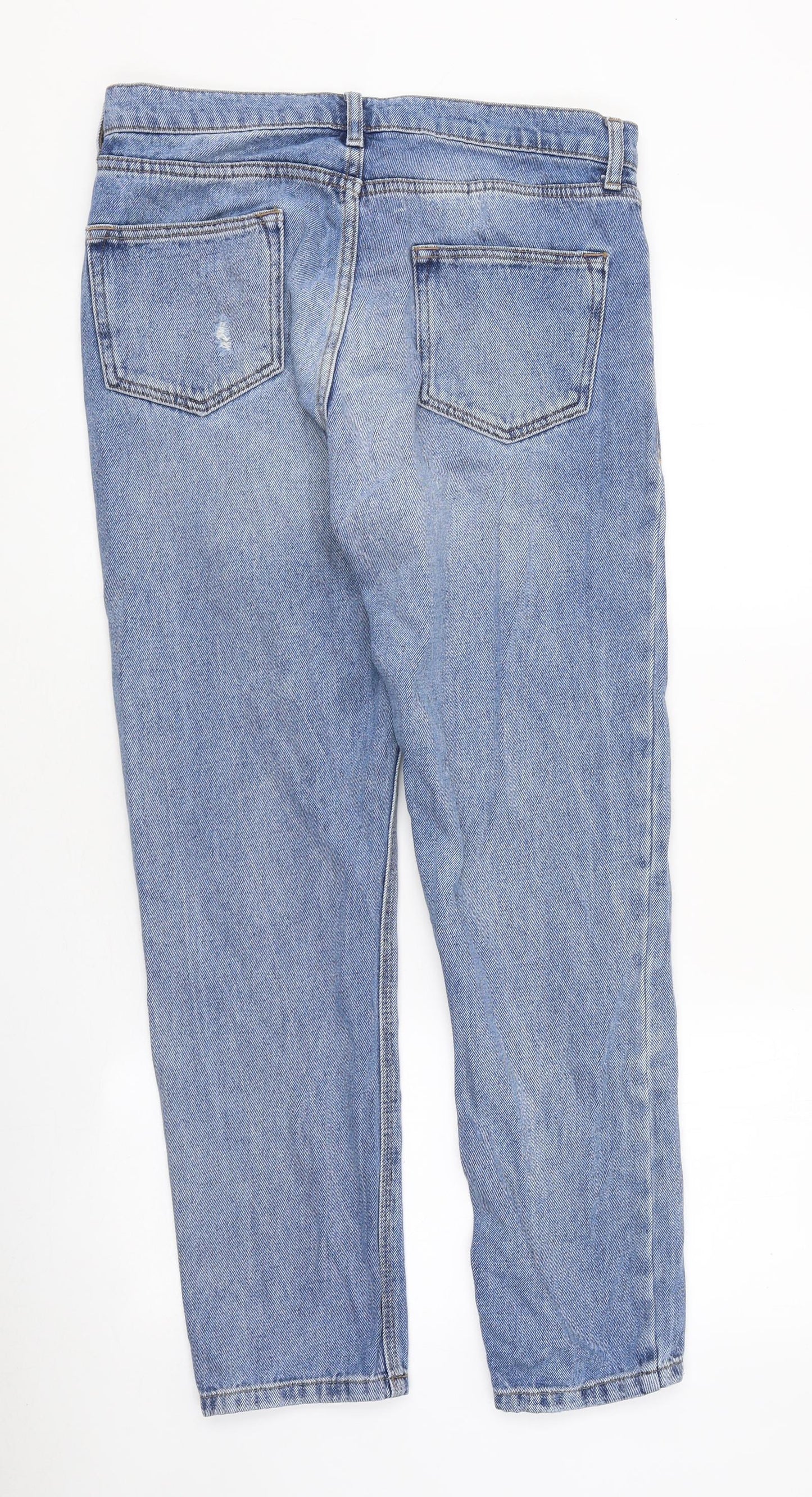 Mens UK Size 30 in Topman Regular Fit Straight Blue Jeans