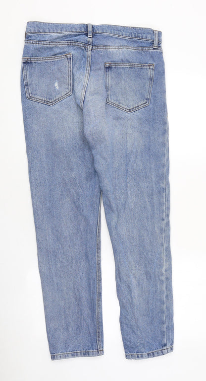 Mens UK Size 30 in Topman Regular Fit Straight Blue Jeans