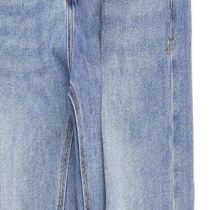 Mens UK Size 30 in Topman Regular Fit Straight Blue Jeans