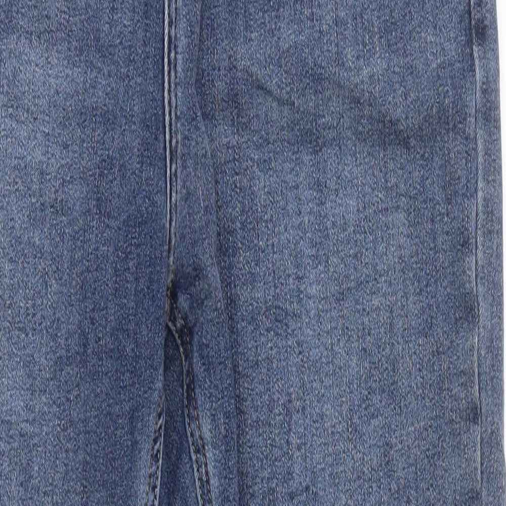 Urban Revivo Womens Blue 100% Cotton Straight Jeans Size 32 in L29 in Regular Zip