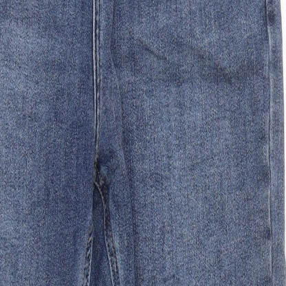 Urban Revivo Womens Blue 100% Cotton Straight Jeans Size 32 in L29 in Regular Zip