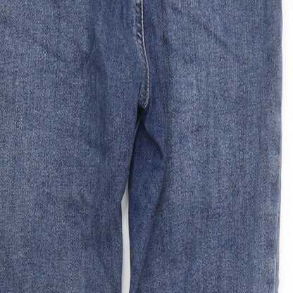 Urban Revivo Womens Blue 100% Cotton Straight Jeans Size 32 in L29 in Regular Zip