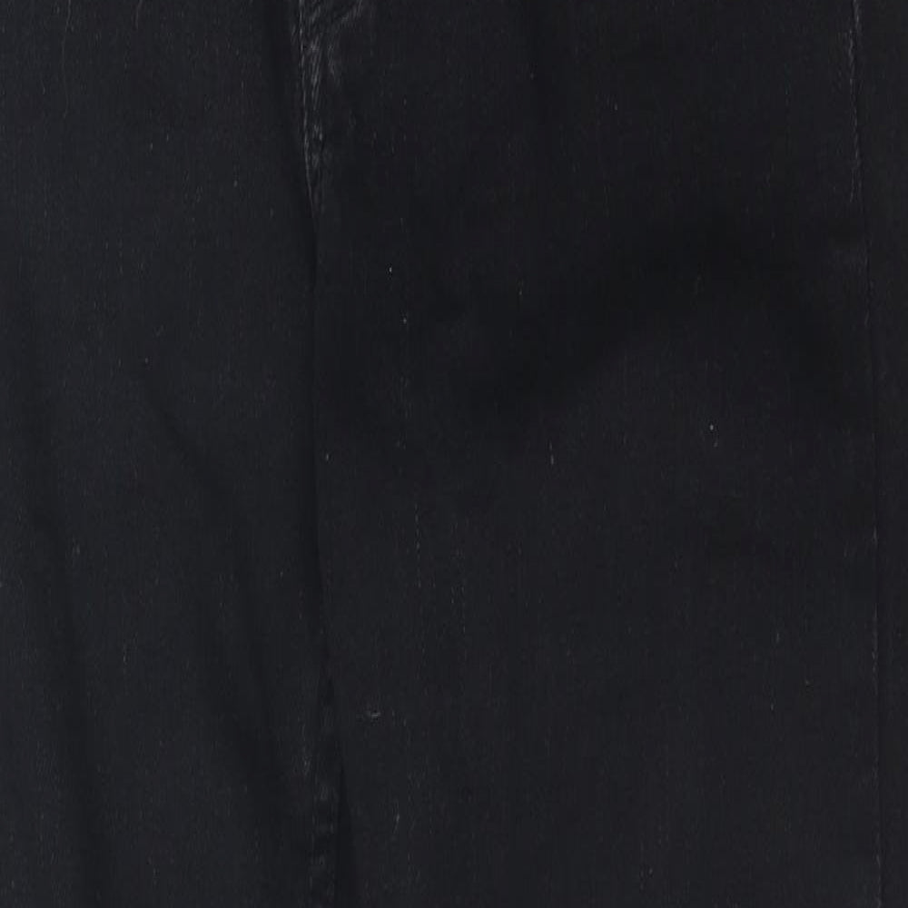 Bershka Mens Black Cotton Skinny Jeans Size 38 in L23 in Regular Zip
