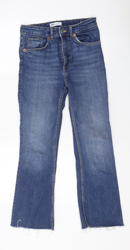 Zara Womens Blue 100% Cotton Jegging Jeans Size 25 in L25 in Regular Zip