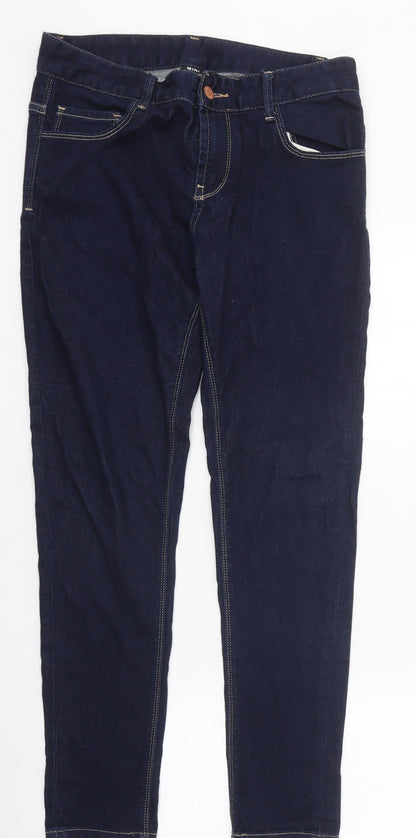 Mini Womens Blue 100% Cotton Skinny Jeans Size L L27 in Regular Zip