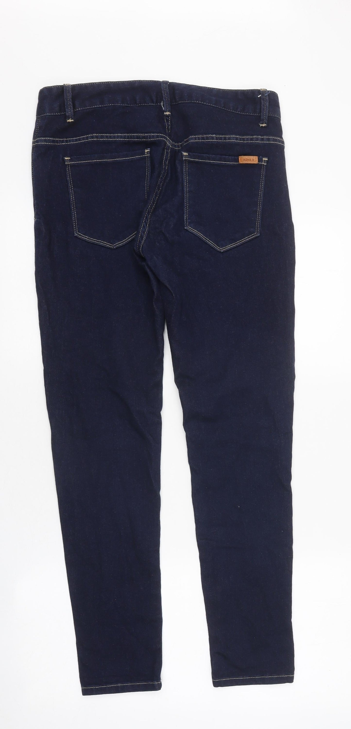 Mini Womens Blue 100% Cotton Skinny Jeans Size L L27 in Regular Zip