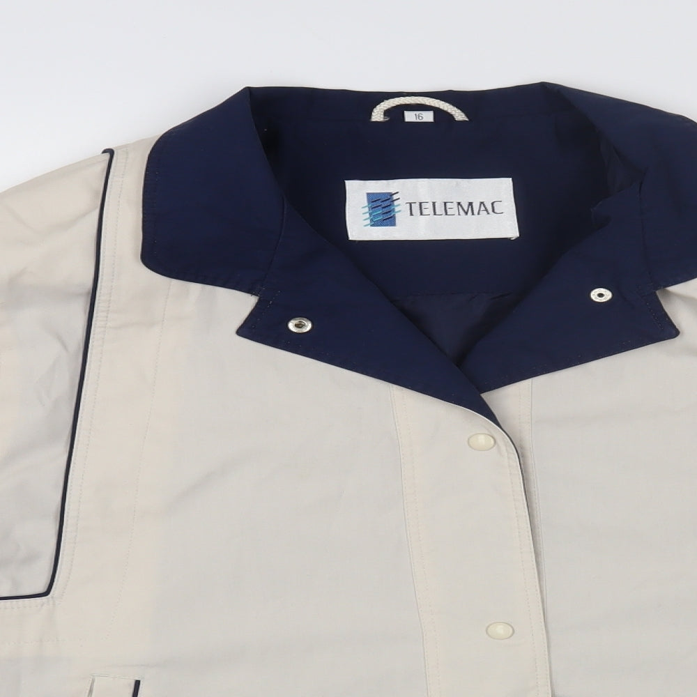 Womens UK Size 16 Telemac Beige Windbreaker Coat