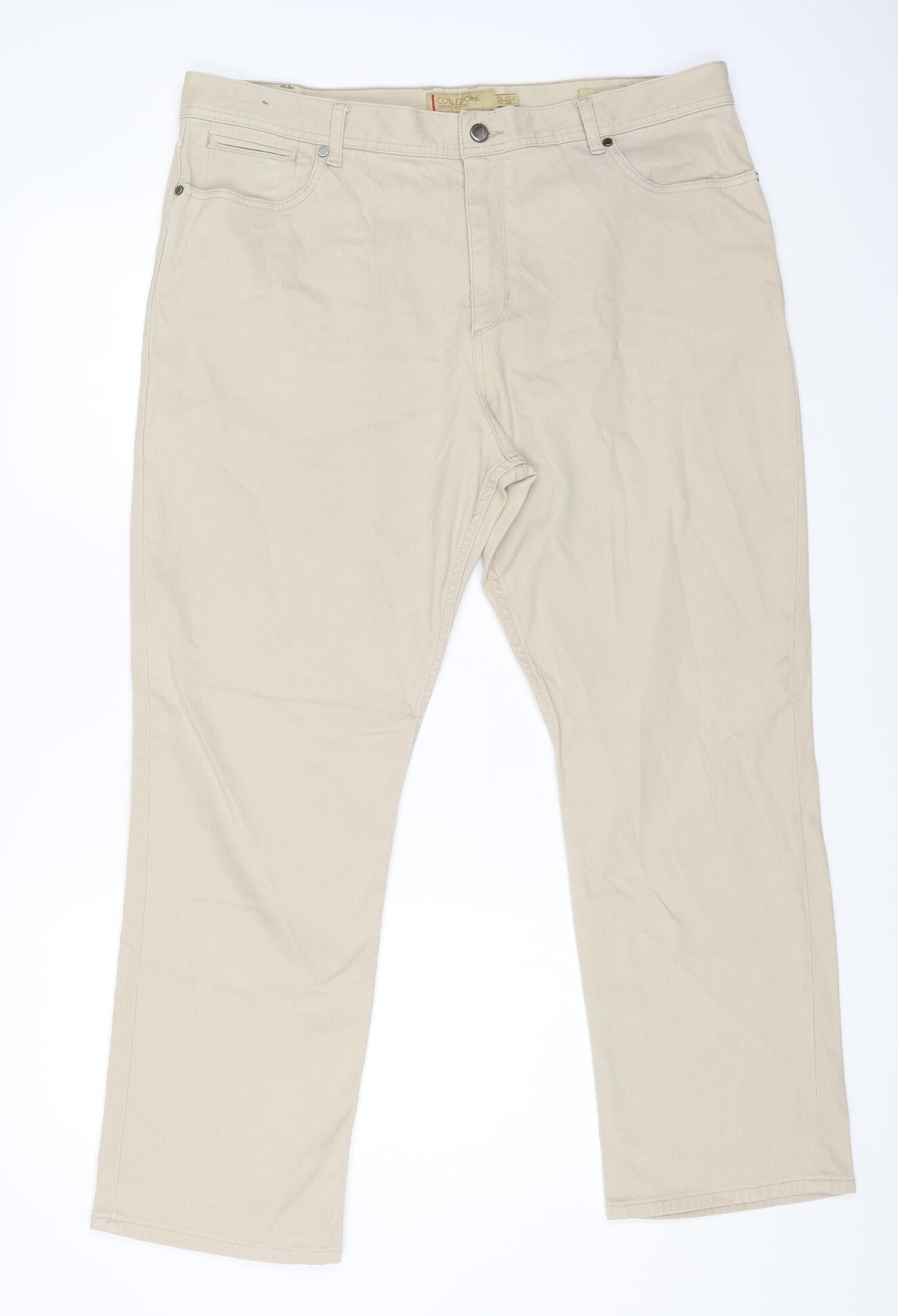 Womens UK Size 40 in Marks and Spencer Regular Fit Straight Beige Jeans