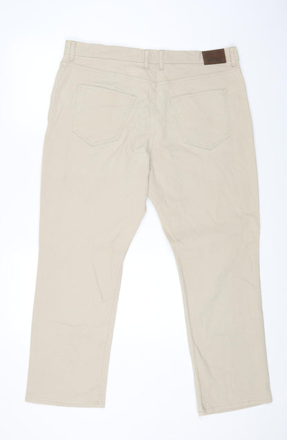 Womens UK Size 40 in Marks and Spencer Regular Fit Straight Beige Jeans