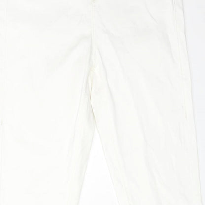 Topshop Womens White Cotton Skinny Jeans Size 28 in L28 in Regular Zip
