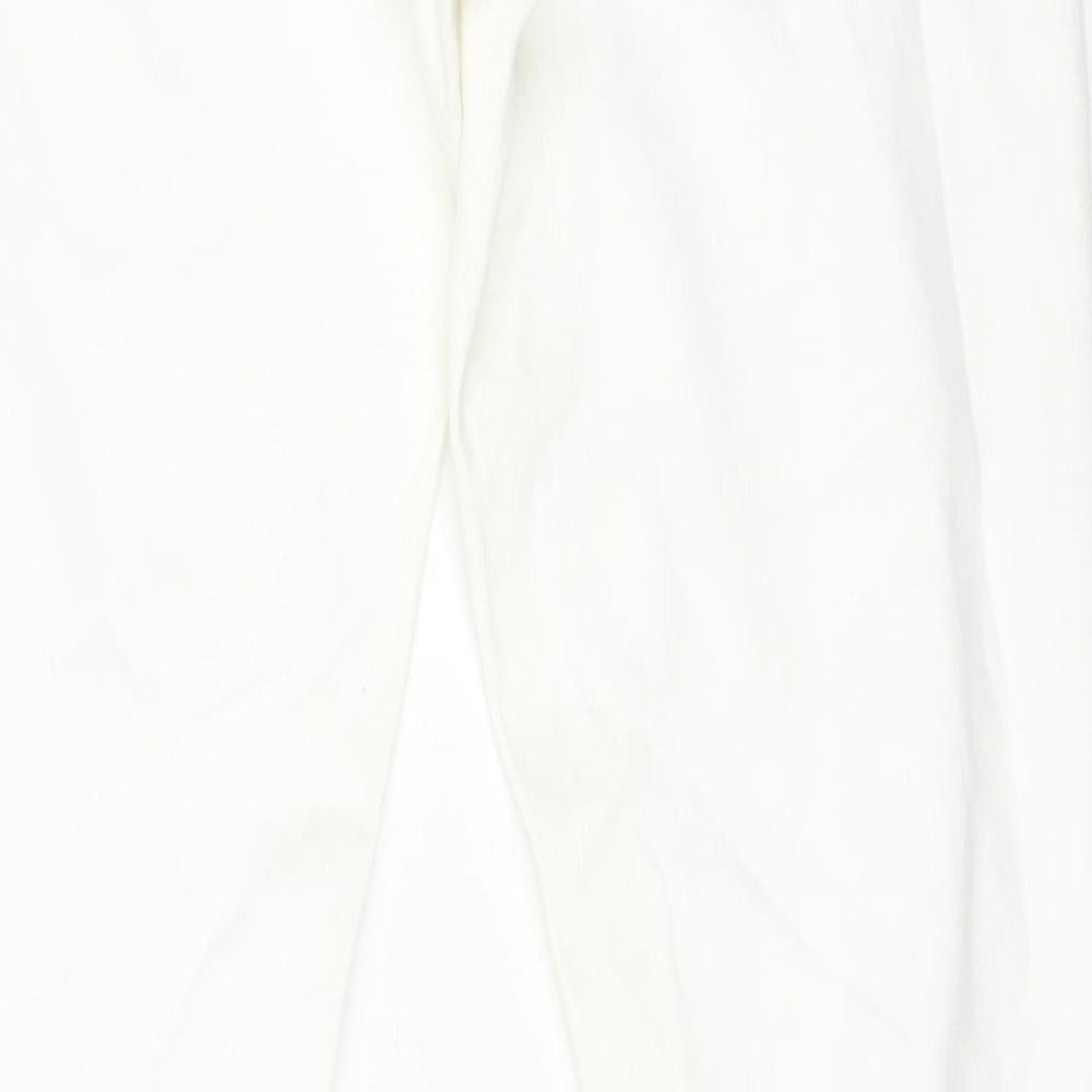 Topshop Womens White Cotton Skinny Jeans Size 28 in L28 in Regular Zip