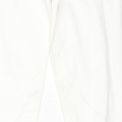 Topshop Womens White Cotton Skinny Jeans Size 28 in L28 in Regular Zip