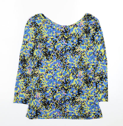 Womens UK Size 8 Warehouse Multicoloured Jersey Blouse