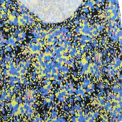 Womens UK Size 8 Warehouse Multicoloured Jersey Blouse