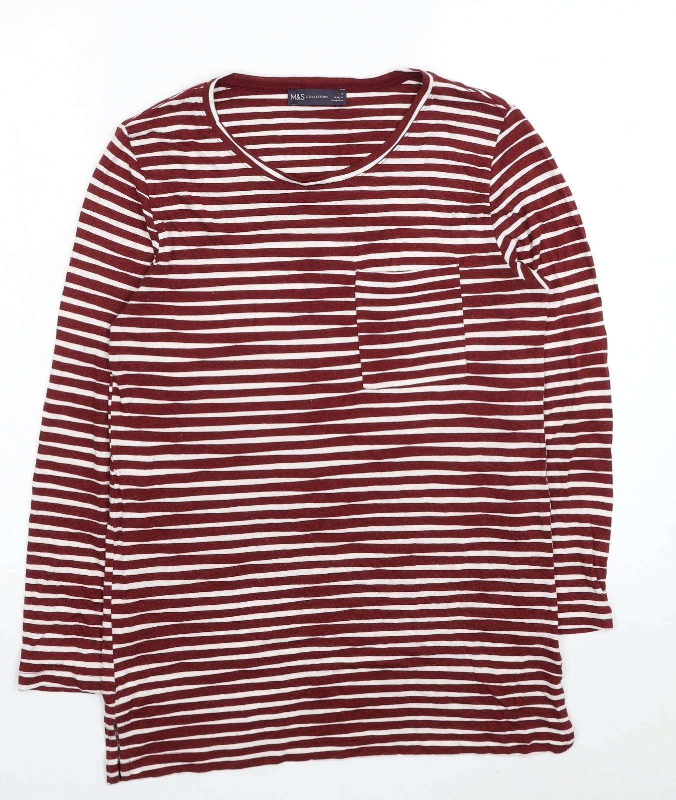 Womens UK Size 8 Marks and Spencer Red Tunic T-Shirt