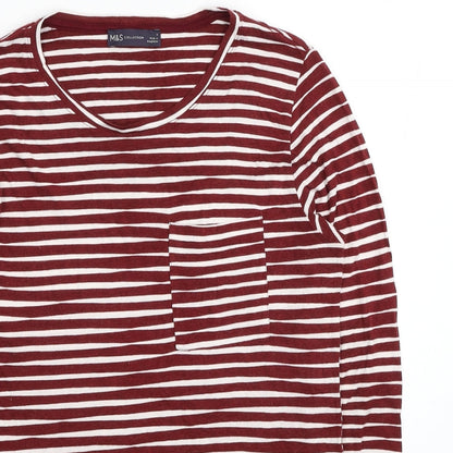 Womens UK Size 8 Marks and Spencer Red Tunic T-Shirt