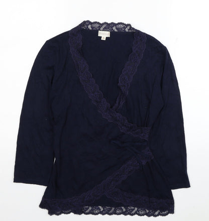 Womens UK Size 8 Phase Eight Blue Basic Blouse