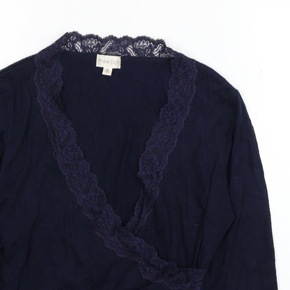 Womens UK Size 8 Phase Eight Blue Basic Blouse