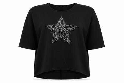 Peacocks Womens Black Polyester Pullover Sweatshirt Size XL Pullover - Star