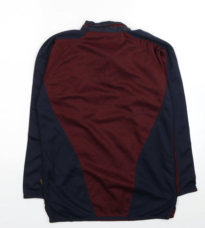 Falcon Mens Red Polyester Pullover Sweatshirt Size S - Colorblock