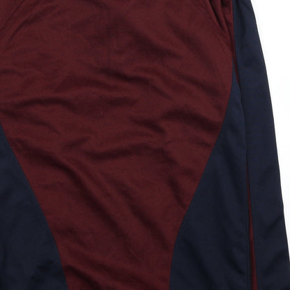 Falcon Mens Red Polyester Pullover Sweatshirt Size S - Colorblock