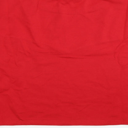 Oh My Days Womens Red Striped Polyester Pullover Sweatshirt Size 12 Pullover